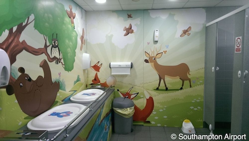 Baby changing facility in Southampton Airport 